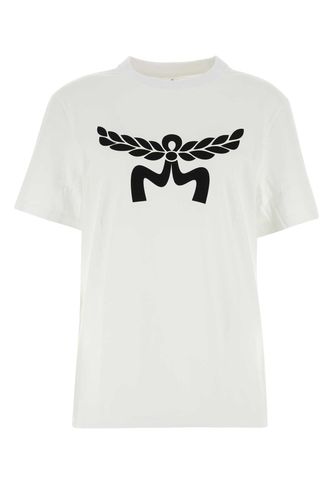 MCM White Cotton T-shirt - MCM - Modalova