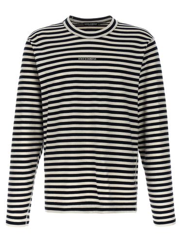 Striped Crewneck T-shirt - Dolce & Gabbana - Modalova