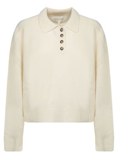 Ivory Cashmere Polo Shirt - Loulou Studio - Modalova