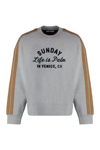 Cotton Crew-neck Sweatshirt - Palm Angels - Modalova