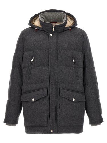 Long Hooded Down Jacket - Brunello Cucinelli - Modalova