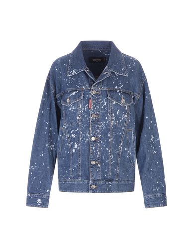 Denim Jacket With Colour Stains - Dsquared2 - Modalova