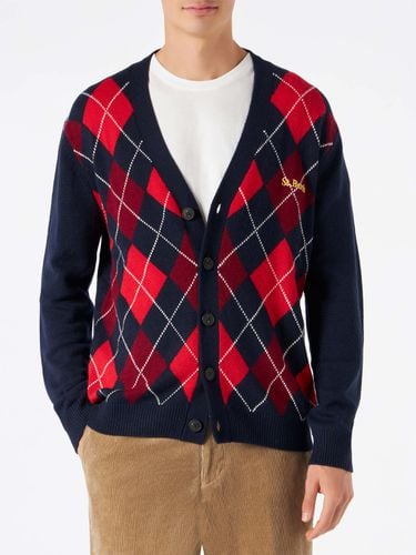 Man Cardigan With Argyle Print - MC2 Saint Barth - Modalova