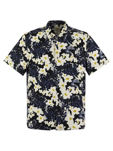 Flowered Short-sleeved Shirt - Majestic Filatures - Modalova