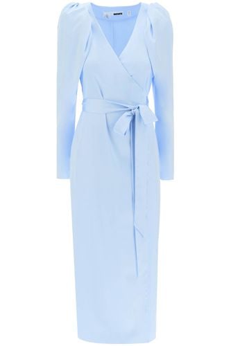 Satin Wrap Midi Dress With A Crossover - Rotate by Birger Christensen - Modalova