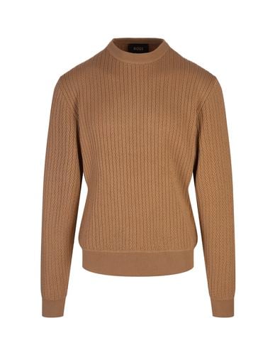 Light Sweater With Fishbone Knit - Hugo Boss - Modalova