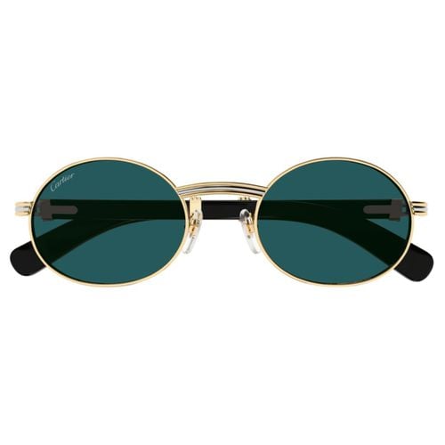 Ct0464s003 Gold White Green - Cartier Eyewear - Modalova