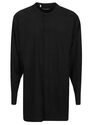 Band Collar Plain Long Shirt - Dolce & Gabbana - Modalova