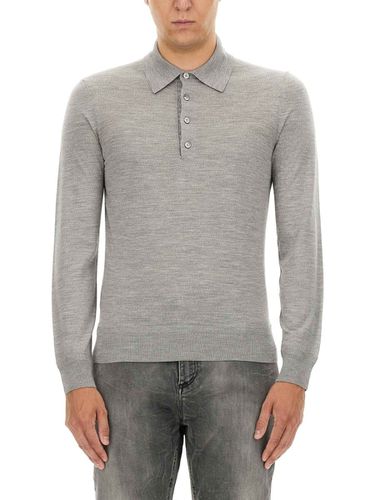 Long-sleeved Knitted Polo Shirt - Tom Ford - Modalova