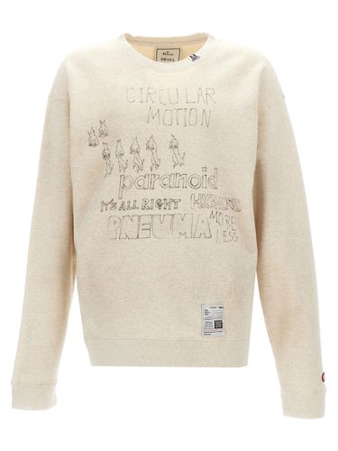 Distressed Print Sweatshirt - Mihara Yasuhiro - Modalova