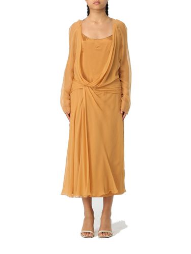 Draped Long-sleeved Midi Dress - Alberta Ferretti - Modalova