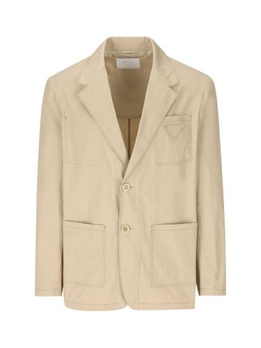 Triangle Patch Button-up Jacket - Prada - Modalova