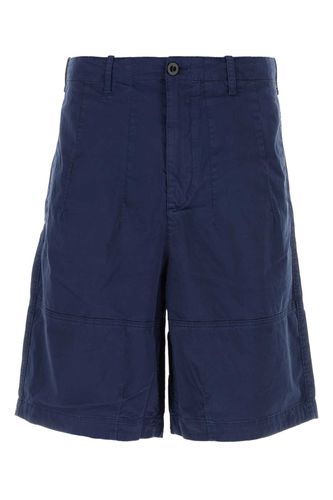 Blue Stretch Cotton Bermuda Shorts - Ten C - Modalova