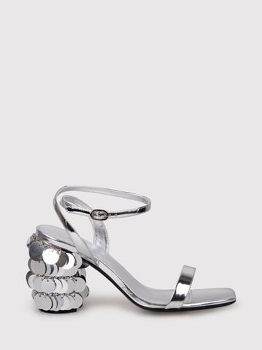 Rabanne Silver Sequin Heeled Sandals - Paco Rabanne - Modalova