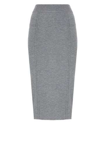 Logo Stitched Midi Skirt Pinko - Pinko - Modalova