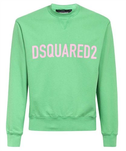 Logo Detail Cotton Sweatshirt - Dsquared2 - Modalova