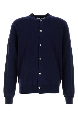 Navy Blue Wool Cardigan - Comme des Garçons Shirt - Modalova