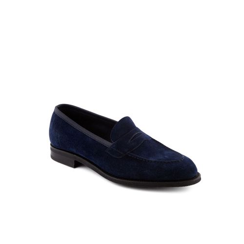 Ventnor Indigo Suede Penny Loafer - Edward Green - Modalova