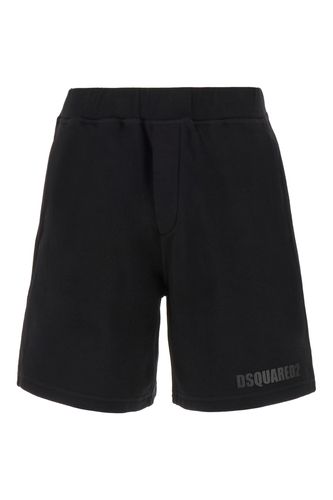 Black Cotton Bermuda Shorts - Dsquared2 - Modalova