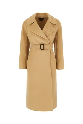 Camel Wool Manu Coat - Weekend Max Mara - Modalova