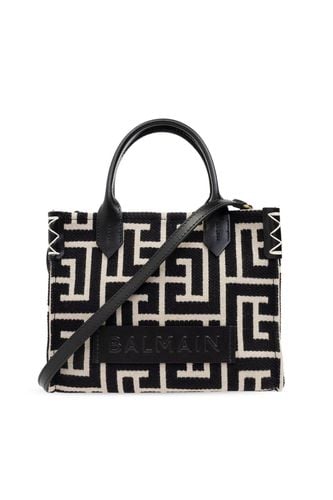 B Army Monogram Jacquard Small Tote Bag - Balmain - Modalova