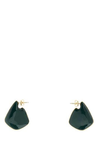 Gold 925 Silver Small Fin Earrings - Bottega Veneta - Modalova