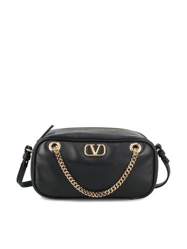 Logo Plaque Zip-up Shoulder Bag - Valentino Garavani - Modalova