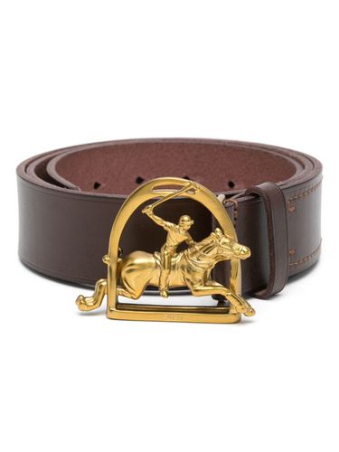 Jmp Plyr Elev Plaque Smooth Leather Polo Belt - Polo Ralph Lauren - Modalova