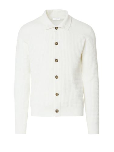 Cardigan With Contrasting Buttons - Paolo Pecora - Modalova