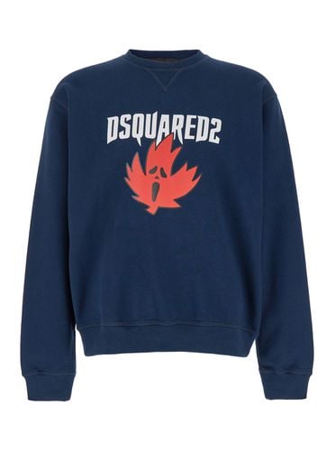 Crewneck Sweatshirt With Screaming Maple In Cotton Man - Dsquared2 - Modalova