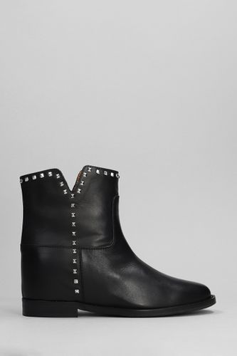 Ankle Boots Inside Wedge In Leather - Via Roma 15 - Modalova