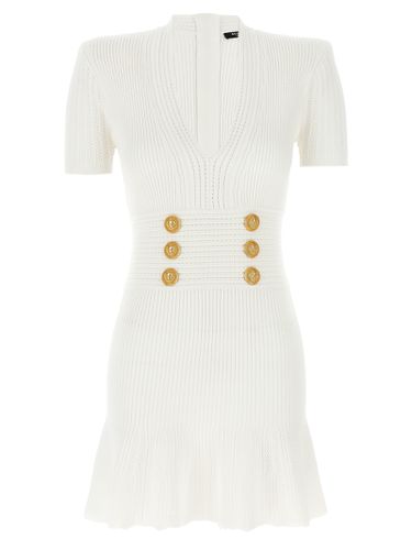 Balmain Logo Button Dress - Balmain - Modalova