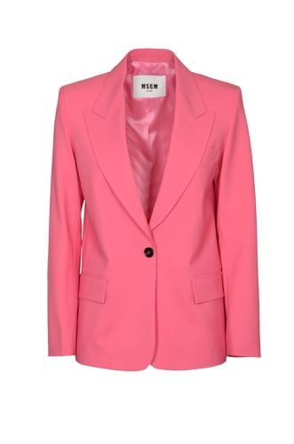 MSGM Single Button Blazer - MSGM - Modalova