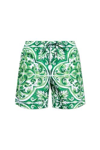 Majolica Printed Swim Shorts - Dolce & Gabbana - Modalova