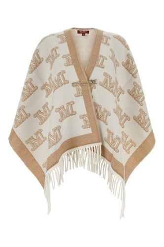 Embroidered Wool Frinestd Cape - Max Mara Studio - Modalova