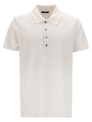 Balmain monogram Polo Shirt - Balmain - Modalova