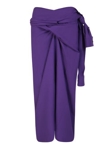 Quira Wrapped Design Purple Skirt - Quira - Modalova