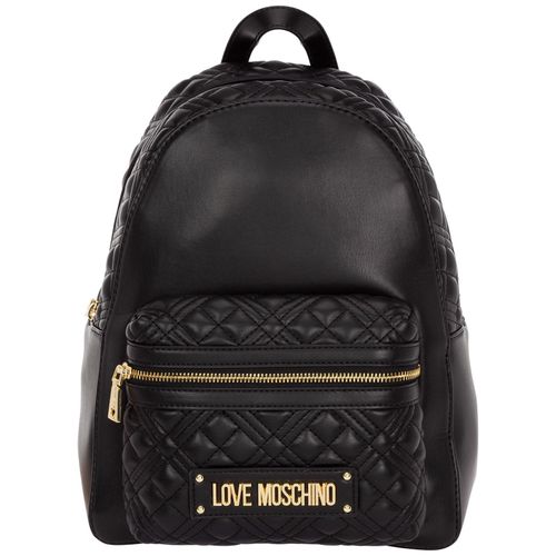 Logo Plaque Zipped Backpack - Love Moschino - Modalova