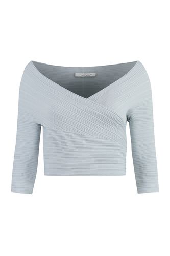 Ribbed Knit Crop Top - Philosophy di Lorenzo Serafini - Modalova