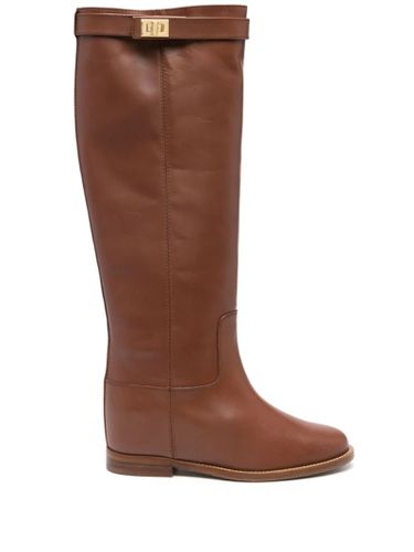 Calf Leather Boots - Via Roma 15 - Modalova