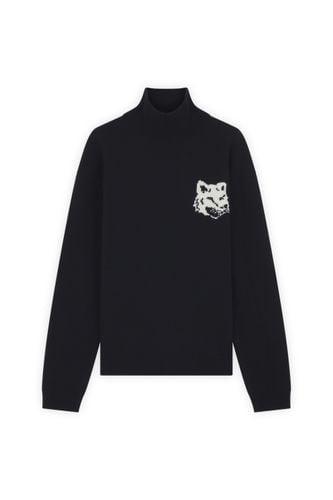 Fox Head Intarsia Comfort High Neck Jumper - Maison Kitsuné - Modalova