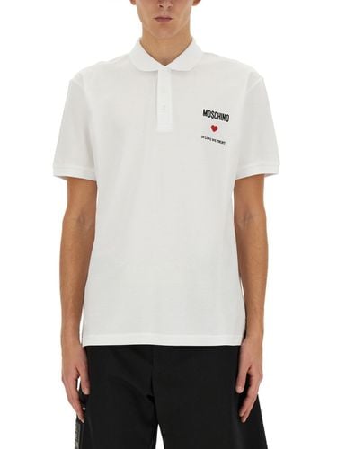 In Love We Trust Polo Shirt - Moschino - Modalova