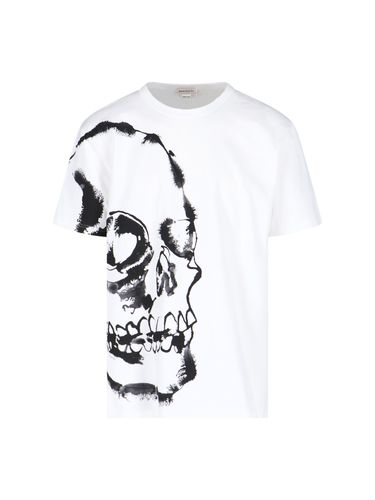 Logo Printed Crewneck T-shirt - Alexander McQueen - Modalova