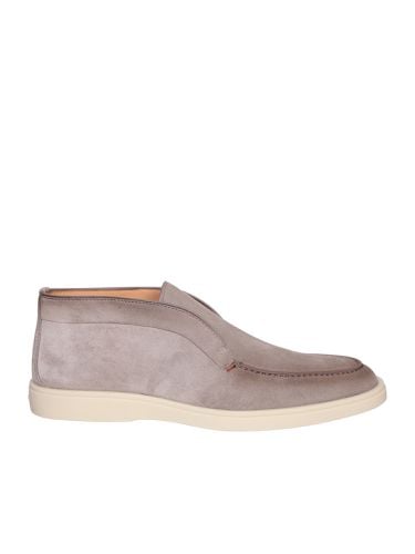 Santoni Suede Beige Ankle Boots - Santoni - Modalova