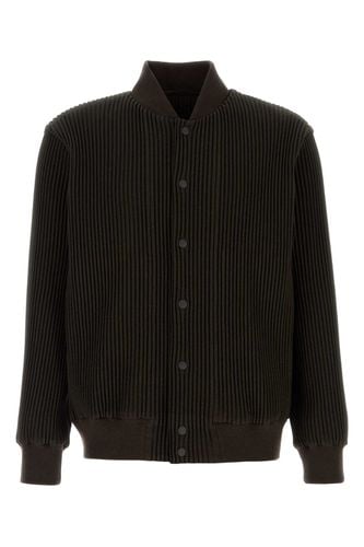 Dark Polyester Bomber Jacket - Homme Plissé Issey Miyake - Modalova