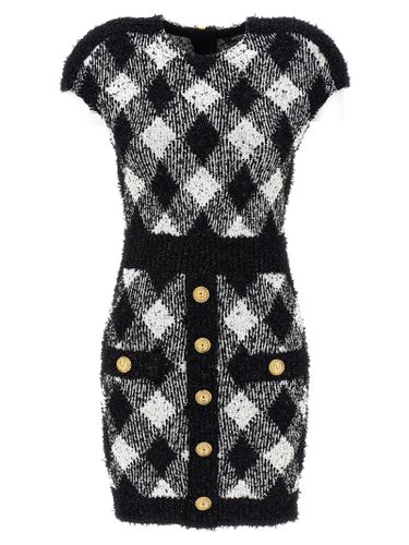 Balmain Vichy Tweed Dress - Balmain - Modalova