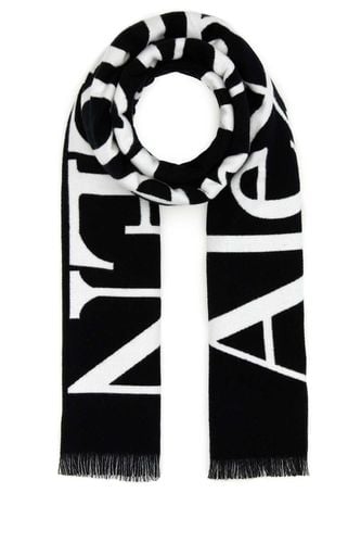 Black Cotton Scarf - Alexander McQueen - Modalova