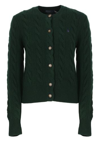 Pony Embroidered Cable-knit Cardigan - Polo Ralph Lauren - Modalova