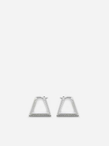 Sterling Silver Earrings With Cubic Zirconia - Bottega Veneta - Modalova