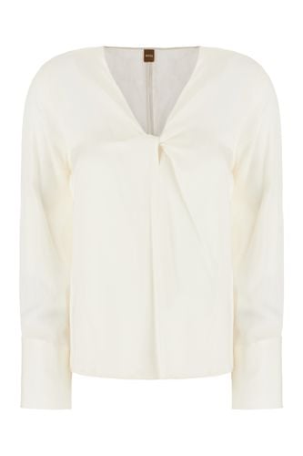 Hugo Boss White Stretch Silk Blouse - Hugo Boss - Modalova